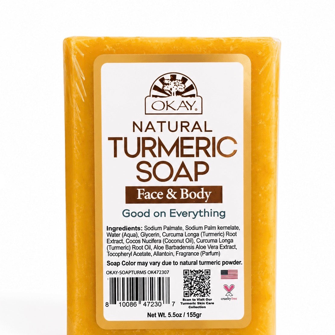 Avec du curcuma, de l’huile de coco, de l’aloe vera et de l’allantoïne pour prendre soin de la peau tout en douceur.